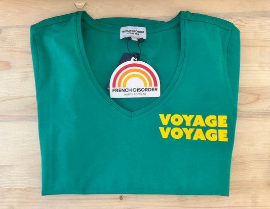 T-SHIRT DOLLY - VOYAGE VOYAGE - GREEN - FRENCH DISORDER