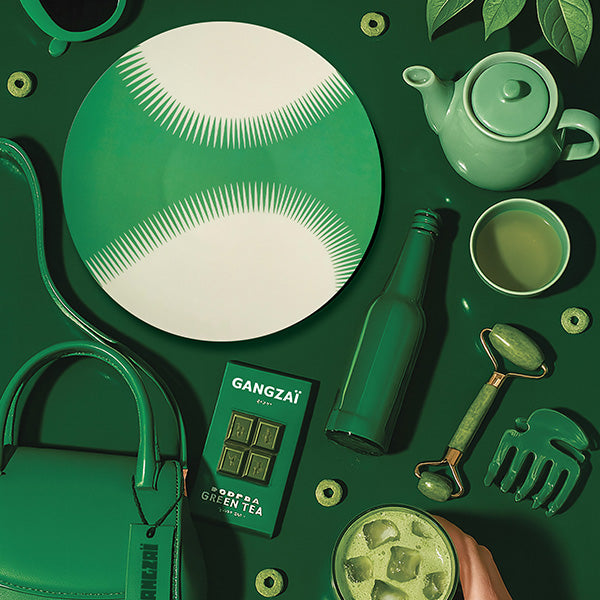 PLATEAU ROND WAVE VERT - GANGZAI