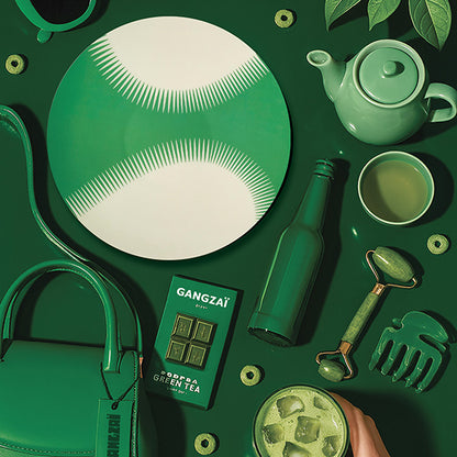 PLATEAU ROND WAVE VERT - GANGZAI