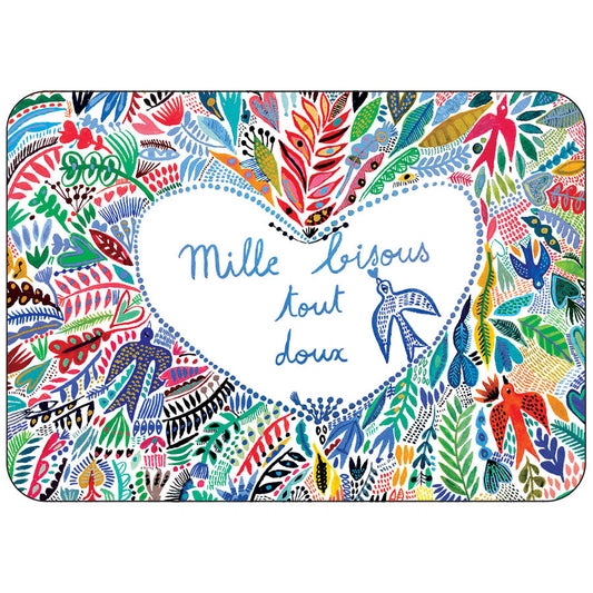 CARTE POSTALE - MILLES BISOUS TOUT DOUX - CARTES D'ART
