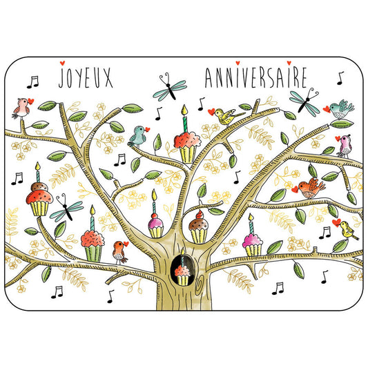 CARTE POSTALE ARBRE CUPCAKES - CARTES D'ART