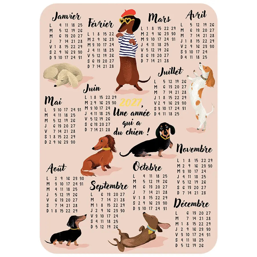 CARTE POSTALE 2027, UNE ANNEE QUI A DU CHIEN ! - CARTES D'ART