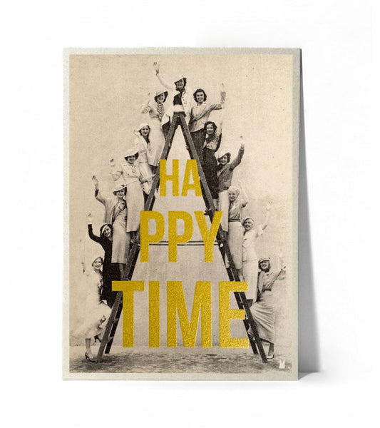 AFFICHE CARTONNÉE HAPPY TIME   - CARTES KENCRE