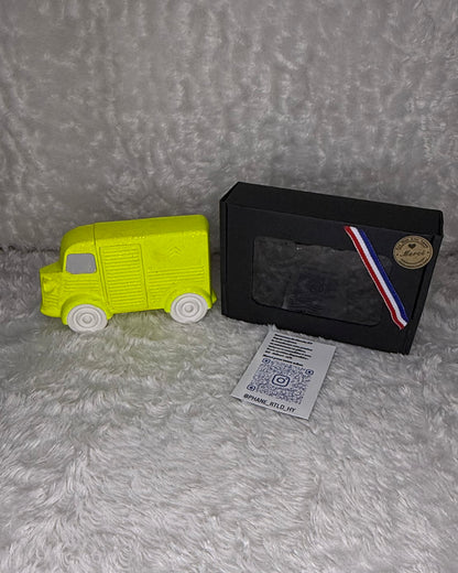 CAMION EN PLÂTRE - HY JAUNE FLUO & PAILLETTES
