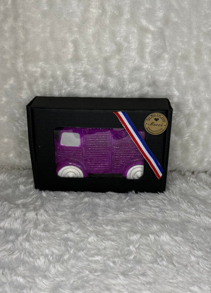 CAMION EN PLÂTRE - HY VIOLET & PAILLETTES