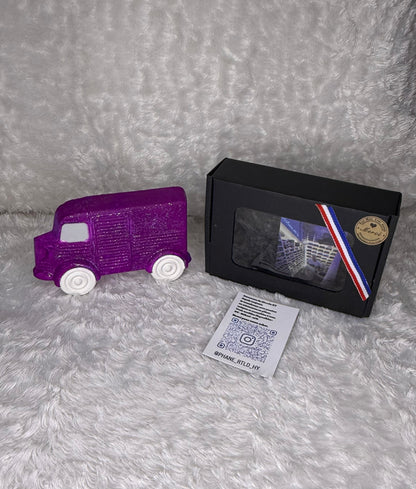 CAMION EN PLÂTRE - HY VIOLET & PAILLETTES