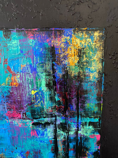 OEUVRE  118x78cm - THE MESSAGE IN THE MESS  - VICTORIA