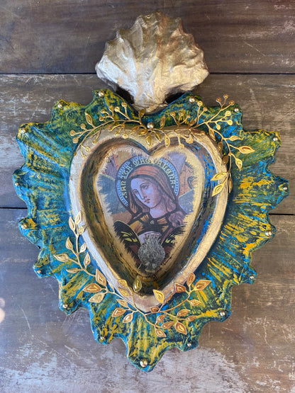 EX VOTO MARIE MADELEINE BLEU & JAUNE -  VICTORIA