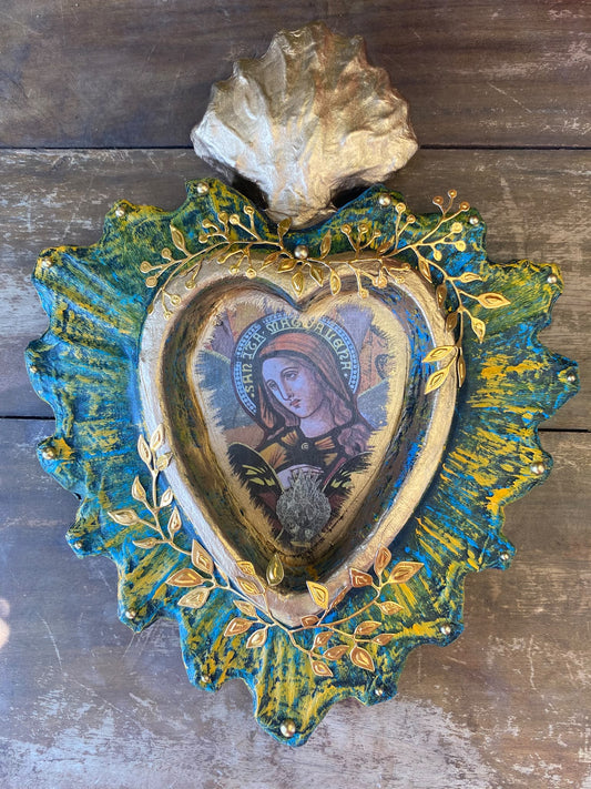 EX VOTO MARIE MADELEINE BLEU & JAUNE -  VICTORIA