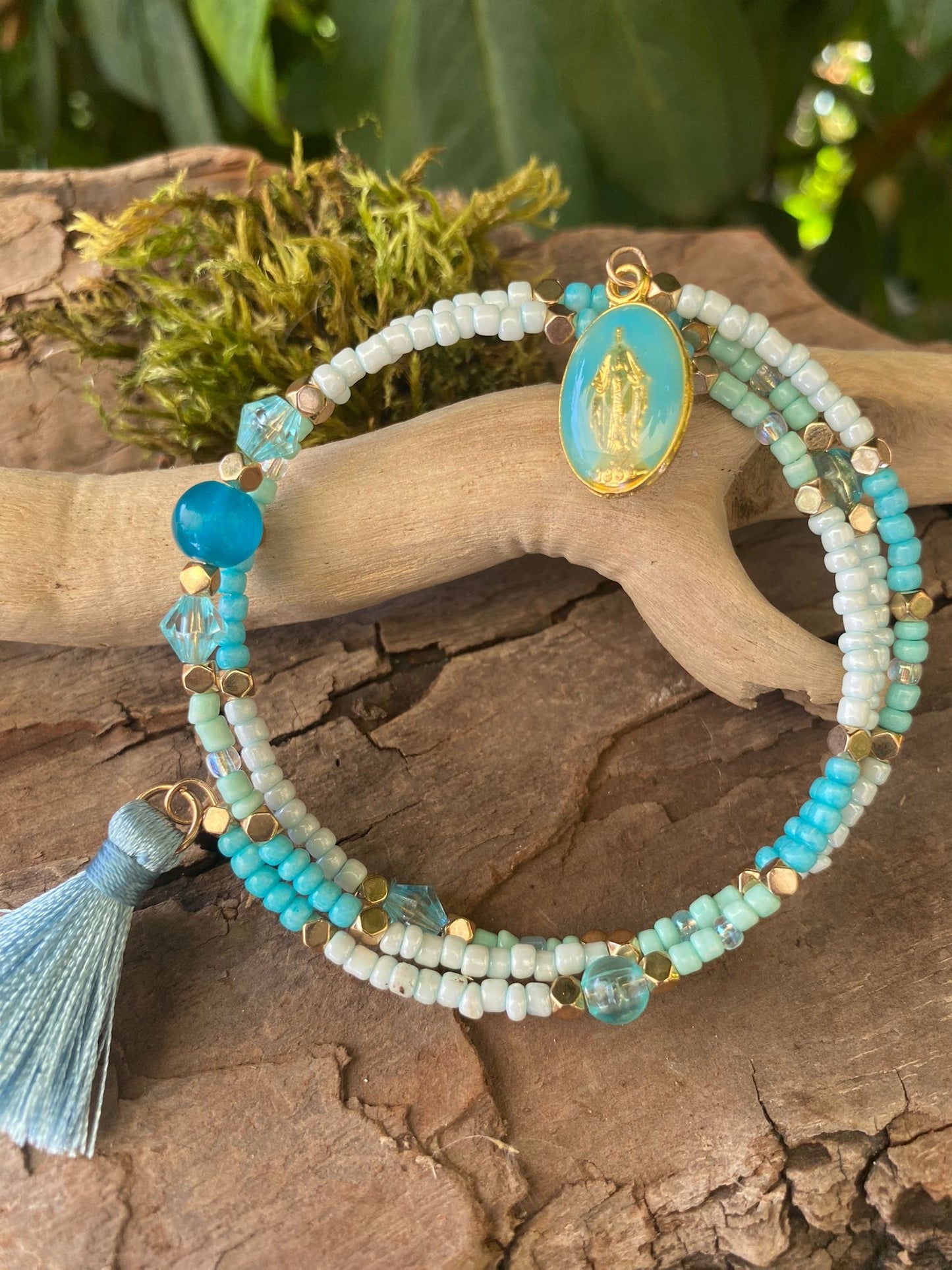 BRACELETS TRIPLES PIERRES ET PERLES - VICTORIA
