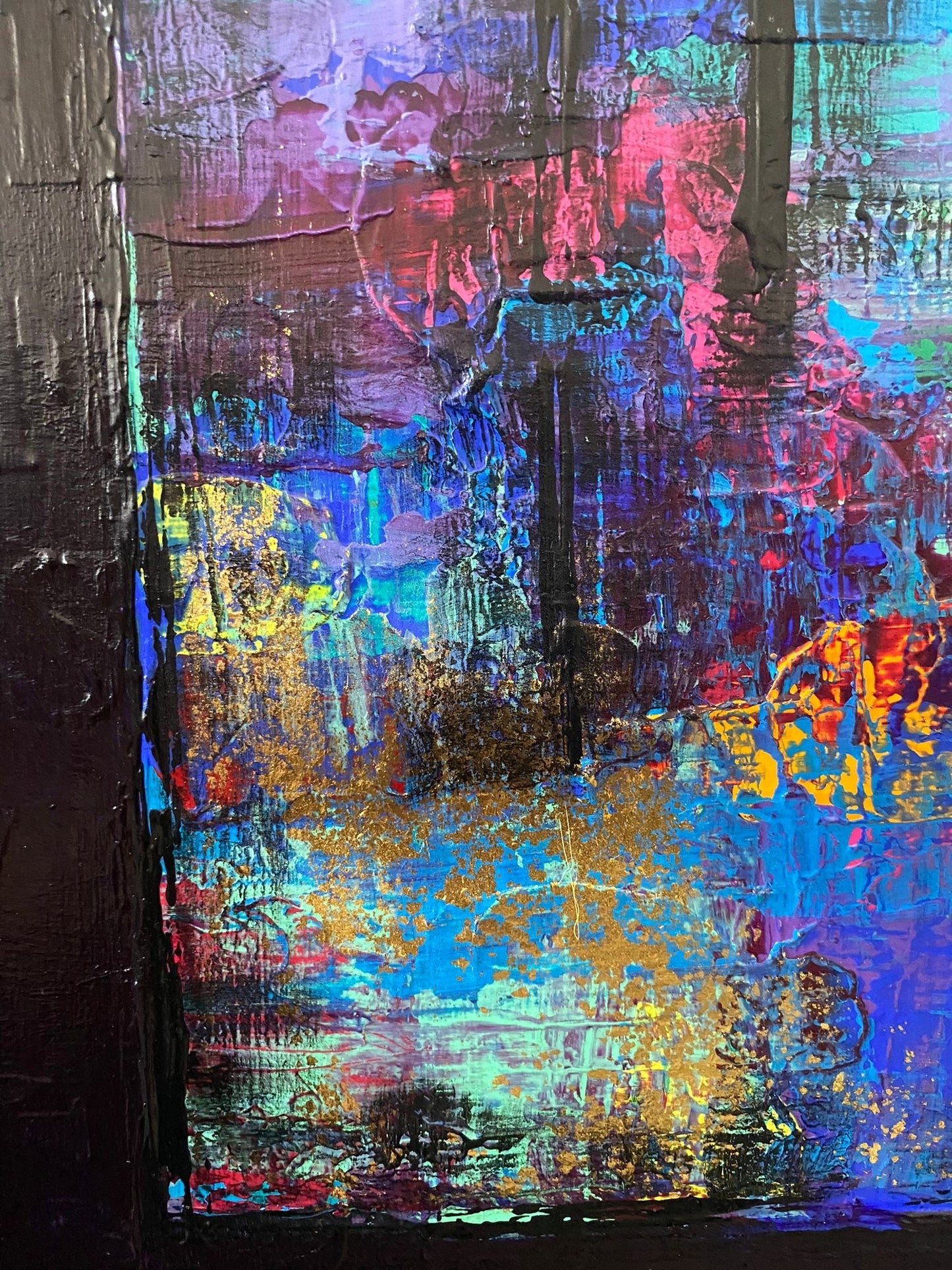 OEUVRE  118x78cm - THE MESSAGE IN THE MESS  - VICTORIA