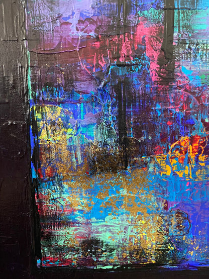 OEUVRE  118x78cm - THE MESSAGE IN THE MESS  - VICTORIA