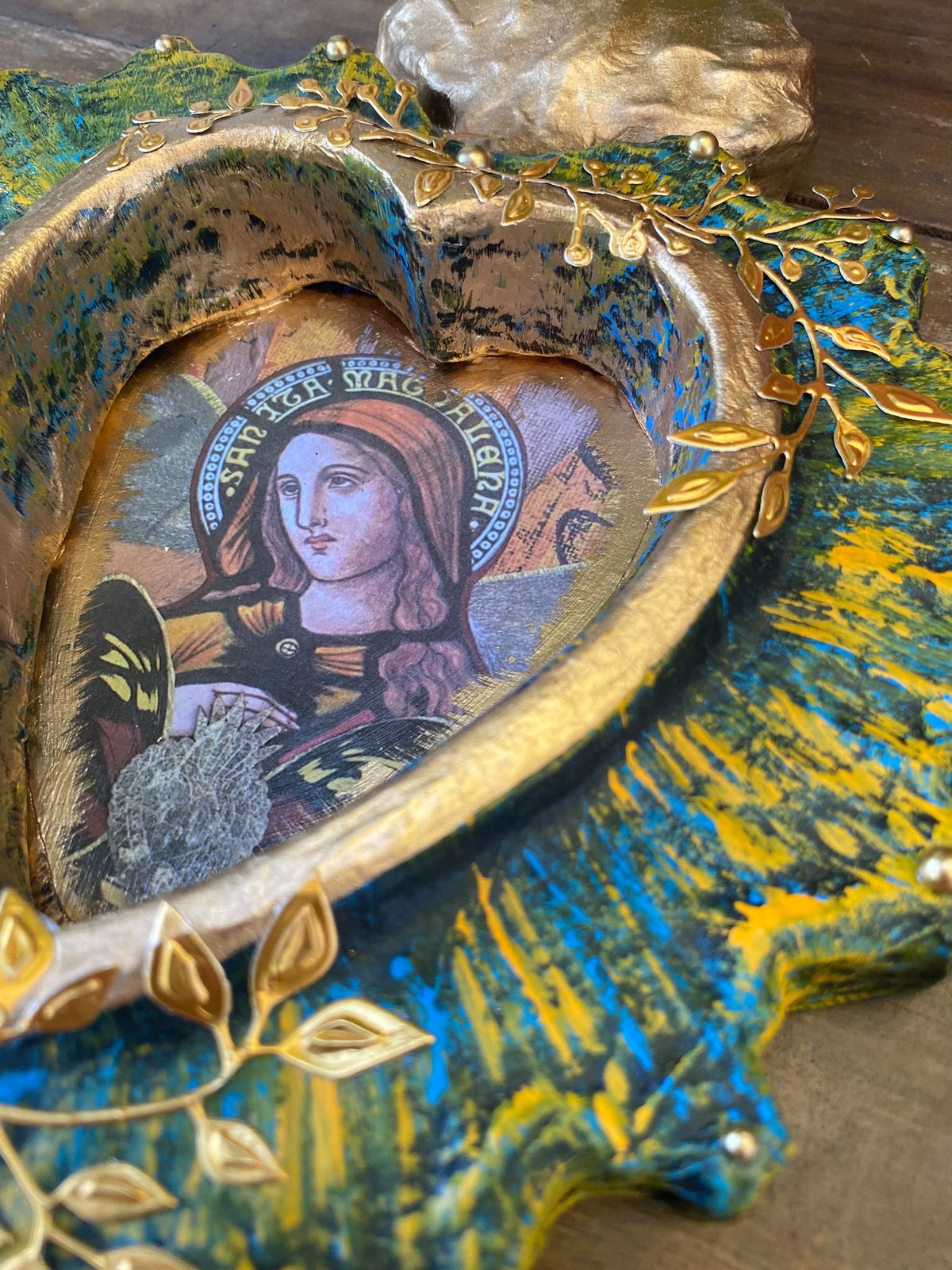 EX VOTO MARIE MADELEINE BLEU & JAUNE -  VICTORIA