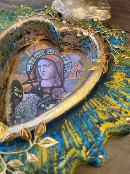 EX VOTO MARIE MADELEINE BLEU & JAUNE -  VICTORIA