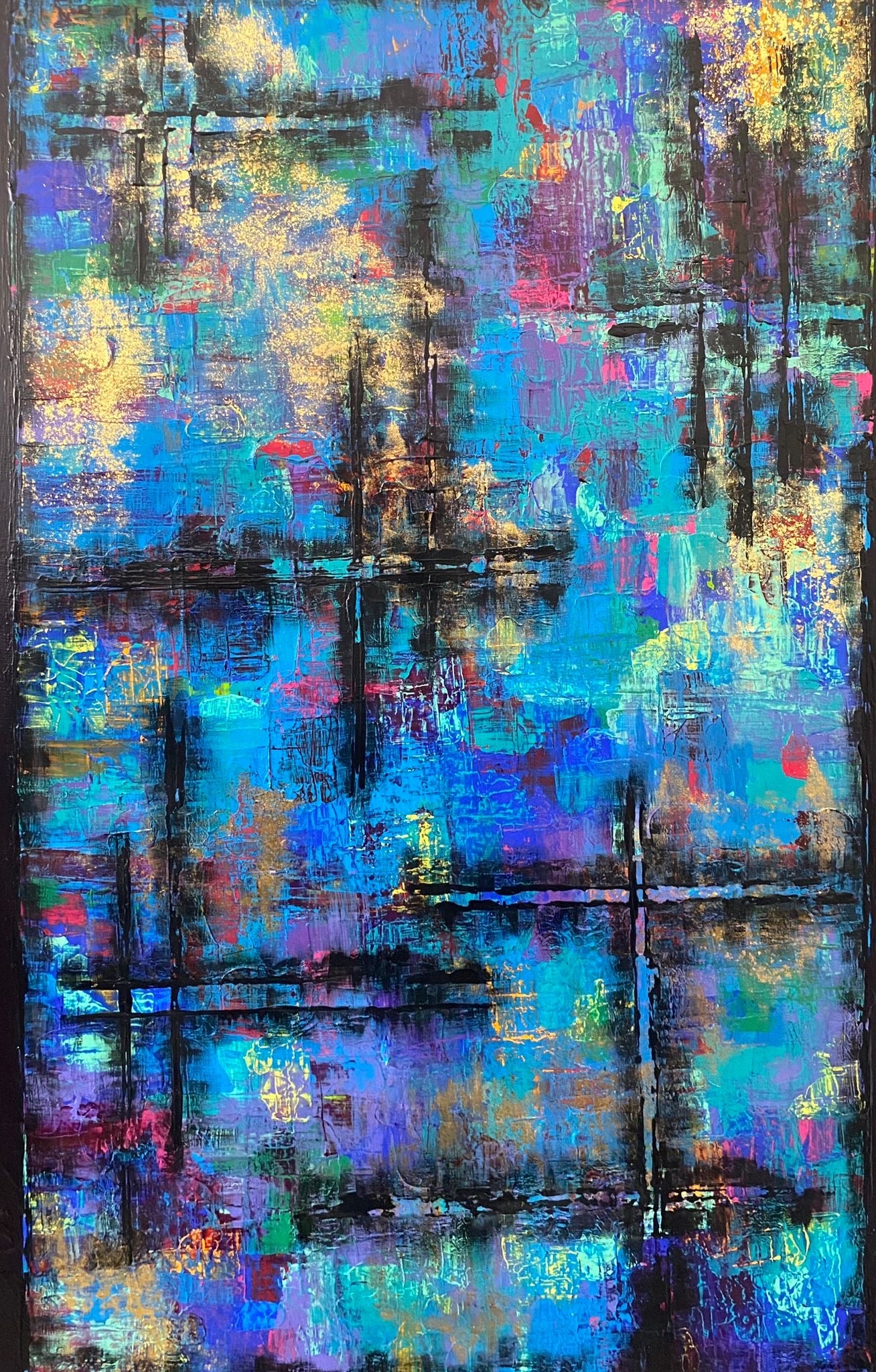 OEUVRE  118x78cm - THE MESSAGE IN THE MESS  - VICTORIA
