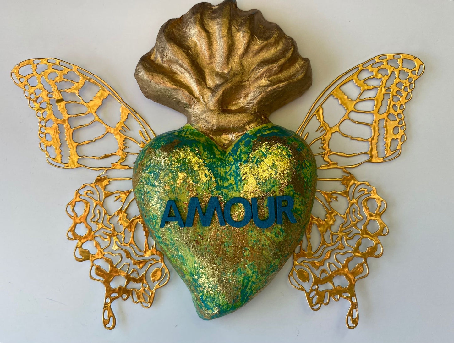 EX-VOTO AILES DE PAPILLON - AMOUR -  VICTORIA