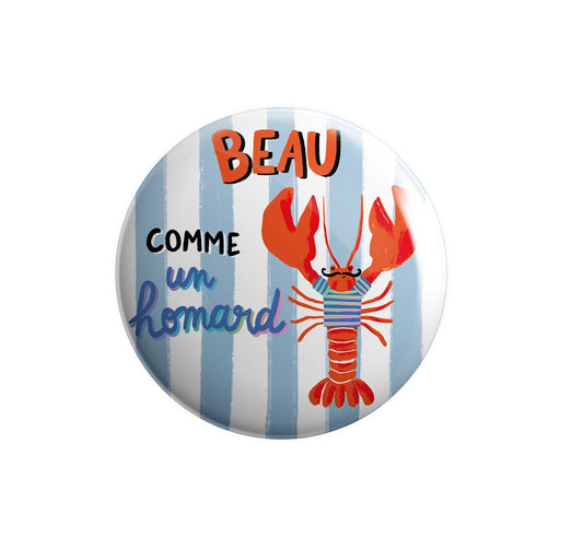 MAGNET DECAPSULEUR - BEAU COMME UN HOMARD - CARTES D'ART