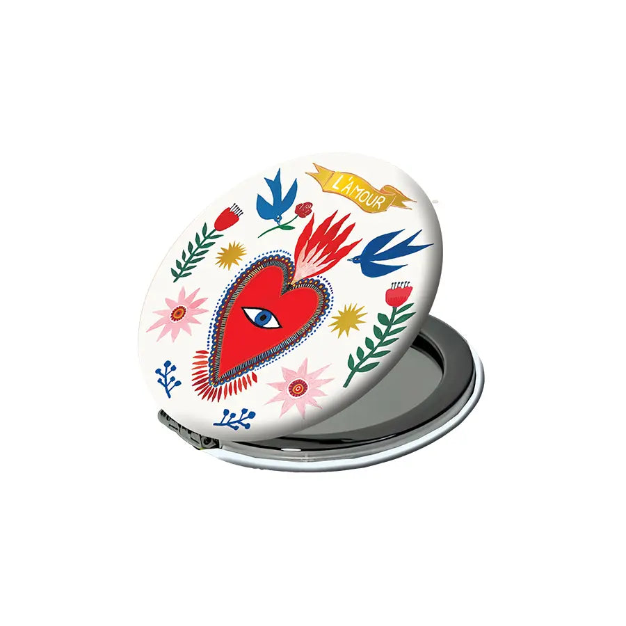 MIROIR DE POCHE  L'AMOUR - CARTES D'ART