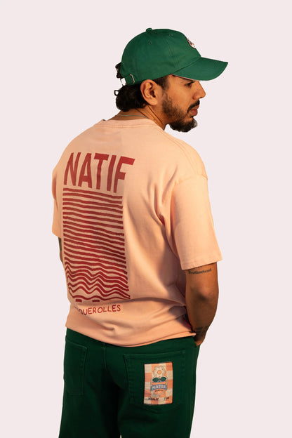 T-SHIRT UNISEXE - PORQUEROLLES CLASSIC ROSE - NATIF