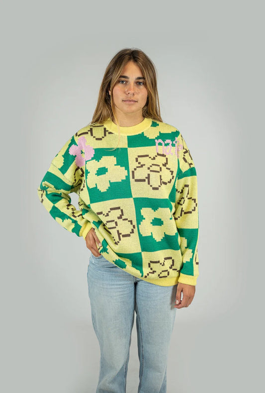 SWEATER SNOW PIXEL FLOWER - NATIF