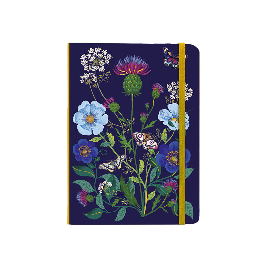 CALEPIN ÉLASTIQUE A6 LES CHARDONS BLEUS - CARTES D'ART