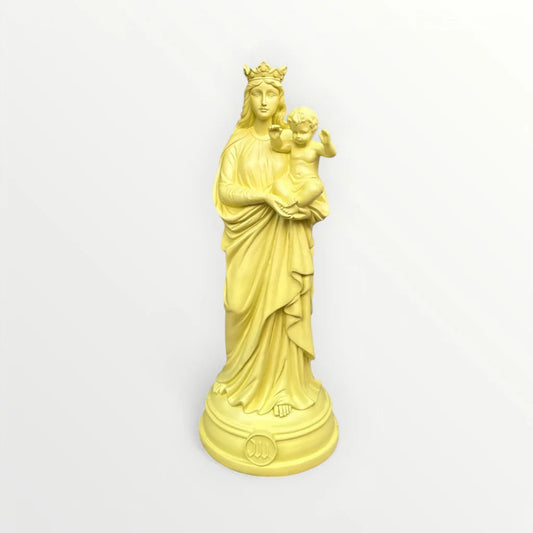 STATUETTE BONNE MERE 30CM JAUNE BEURRE - J'AI VU LA VIERGE