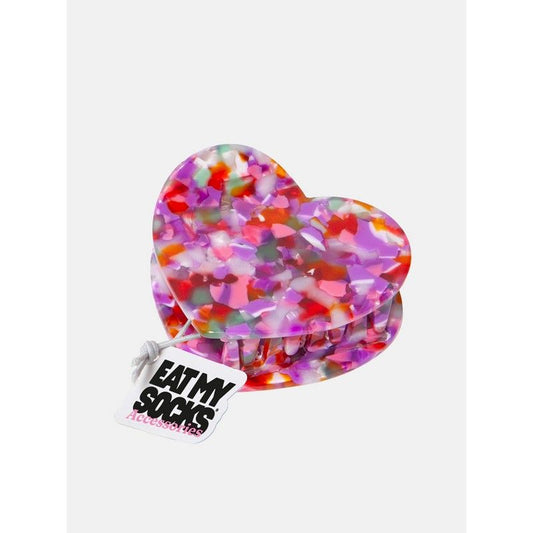 PINCE À CHEVEUX COEUR MULTICOULEURS - EAT MY SOCKS