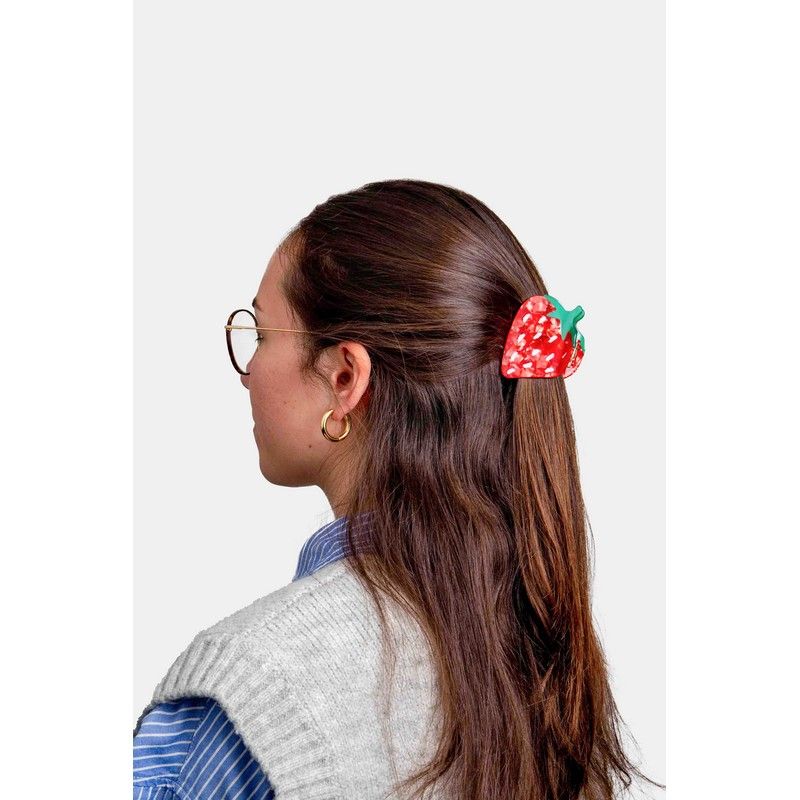 PINCE À CHEVEUX FRAISE  - EAT MY SOCKS