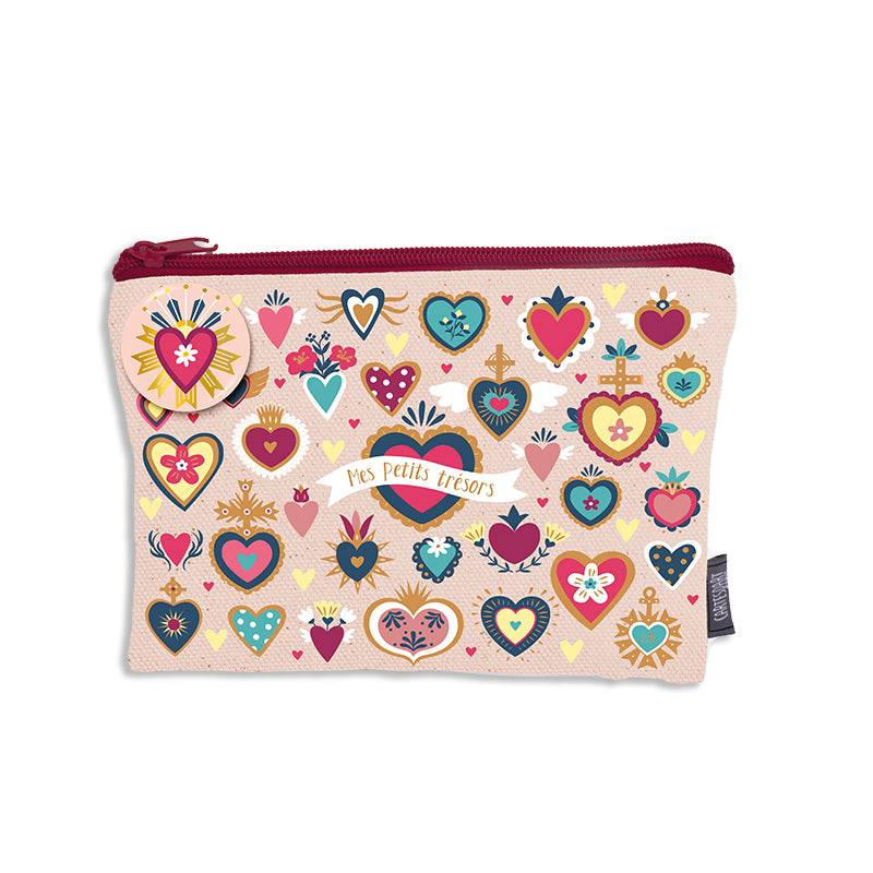 POCHETTE COTON EX-VOTO COEURS - CARTES D'ART