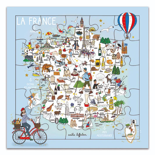 CARTE PUZZLE - CARTE DE LA FRANCE - CARTES D'ART