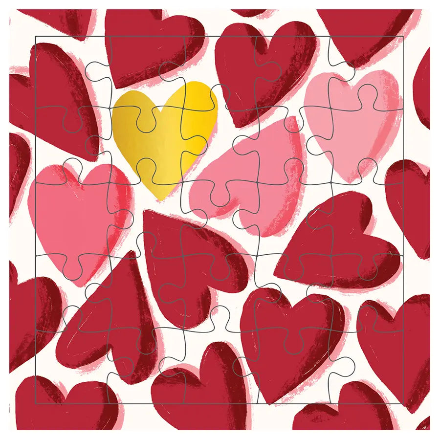 CARTE PUZZLE - COEURS - CARTES D'ART