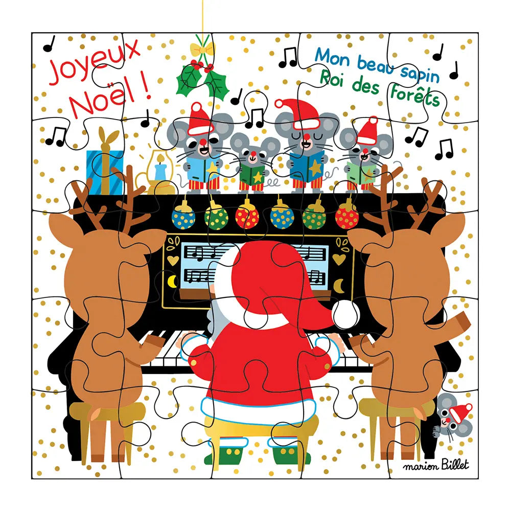CARTE PUZZLE - CHANT DE NOËL - CARTES D'ART