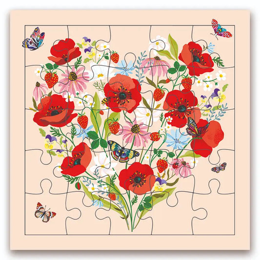 CARTE PUZZLE - COQUELICOEURS - CARTES D'ART