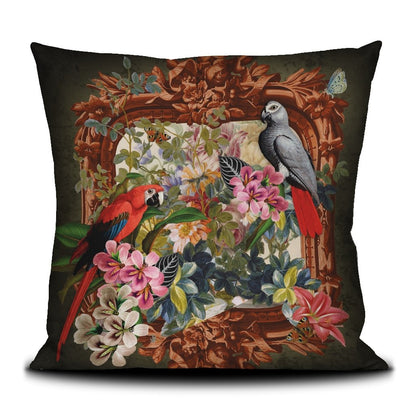 COUSSIN 50x50cm - PERROQUETS - VOGLIOBENE