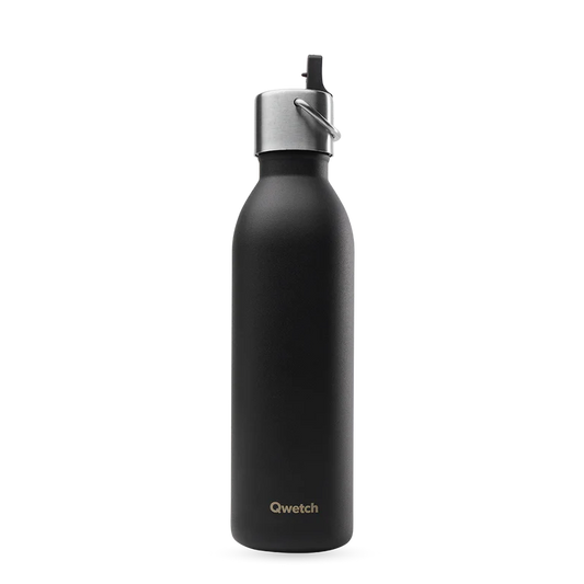 BOUTEILLE + BOUCHON SPORT - ACTIVE 600ML NOIR - QWETCH