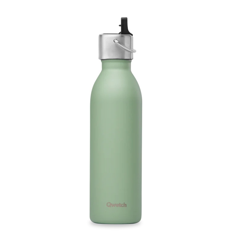BOUTEILLE + BOUCHON SPORT - ACTIVE 600ML - VERT TILLEUL - QWETCH