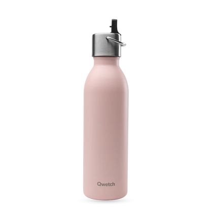 BOUTEILLE + BOUCHON SPORT ACTIVE 600ML - PASTEL ROSE - QWETCH