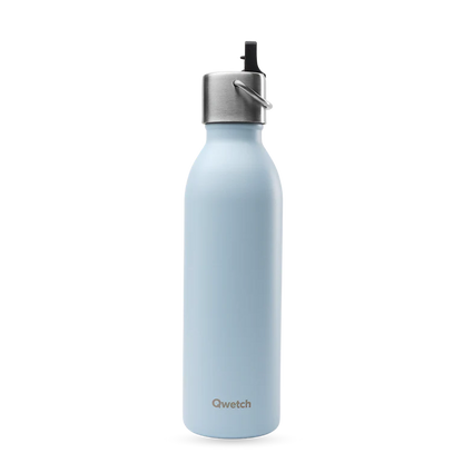 BOUTEILLE + BOUCHON SPORT ACTIVE 600ML - PASTEL BLEU - QWETCH