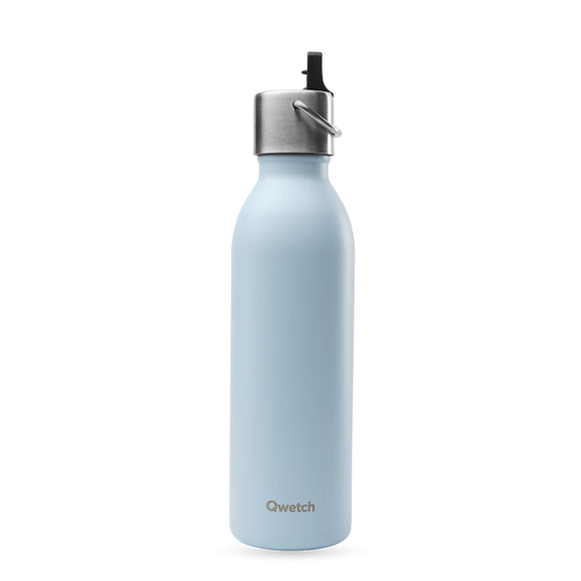 BOUTEILLE + BOUCHON SPORT ACTIVE 600ML - PASTEL BLEU - QWETCH