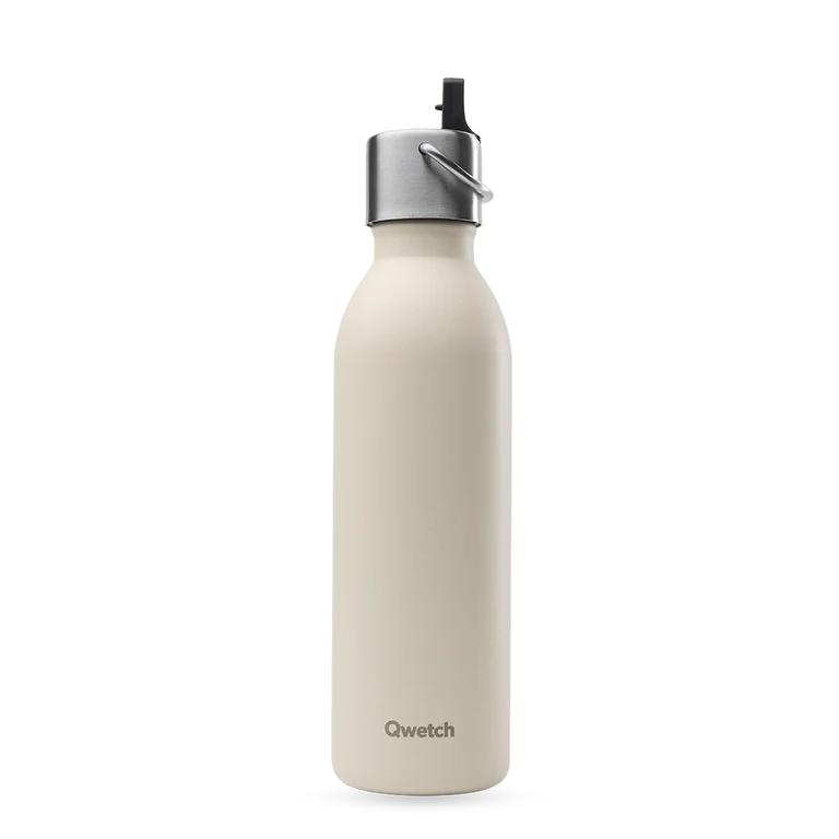 BOUTEILLE + BOUCHON SPORT - ACTIVE 600ML  SABLE - QWETCH