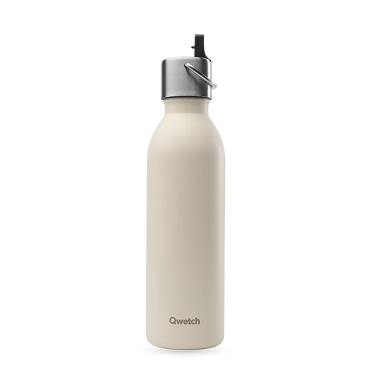 BOUTEILLE + BOUCHON SPORT - ACTIVE 600ML  SABLE - QWETCH