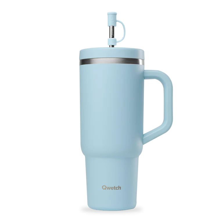TRAVEL CUP INOX 900ML - PASTEL BLEU - QWETCH