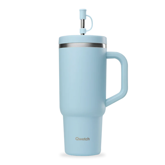 TRAVEL CUP INOX 900ML - PASTEL BLEU - QWETCH