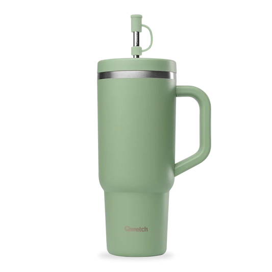 TRAVEL CUP INOX 900ML - VERT TILLEUL -QWETCH