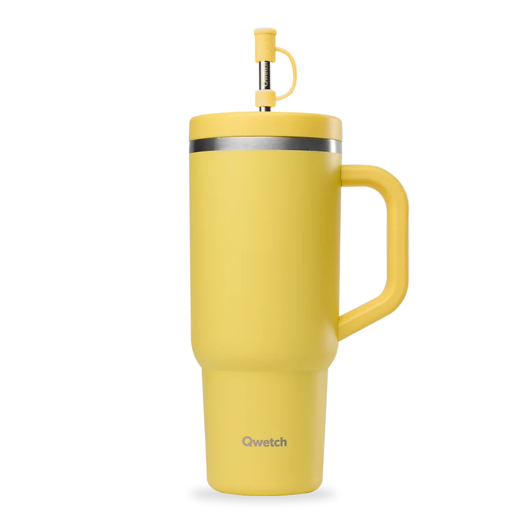 TRAVEL CUP 900ML INOX - CITRON - QWETCH