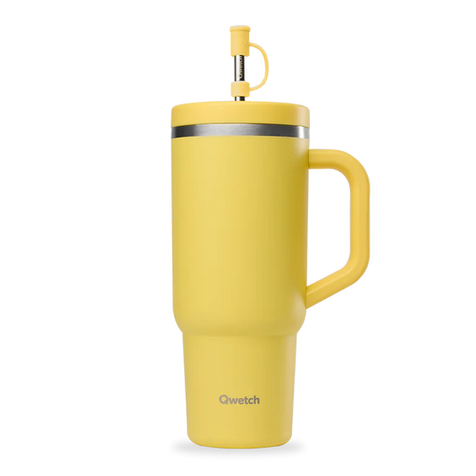 TRAVEL CUP 900ML INOX - CITRON - QWETCH