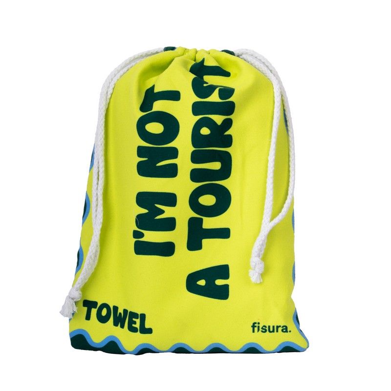SERVIETTE DE PLAGE I'M NOT A TOURIST - FISURA