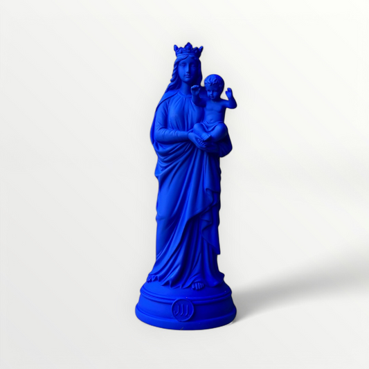 STATUETTE BONNE MERE 30CM INDIGO  - J'AI VU LA VIERGE