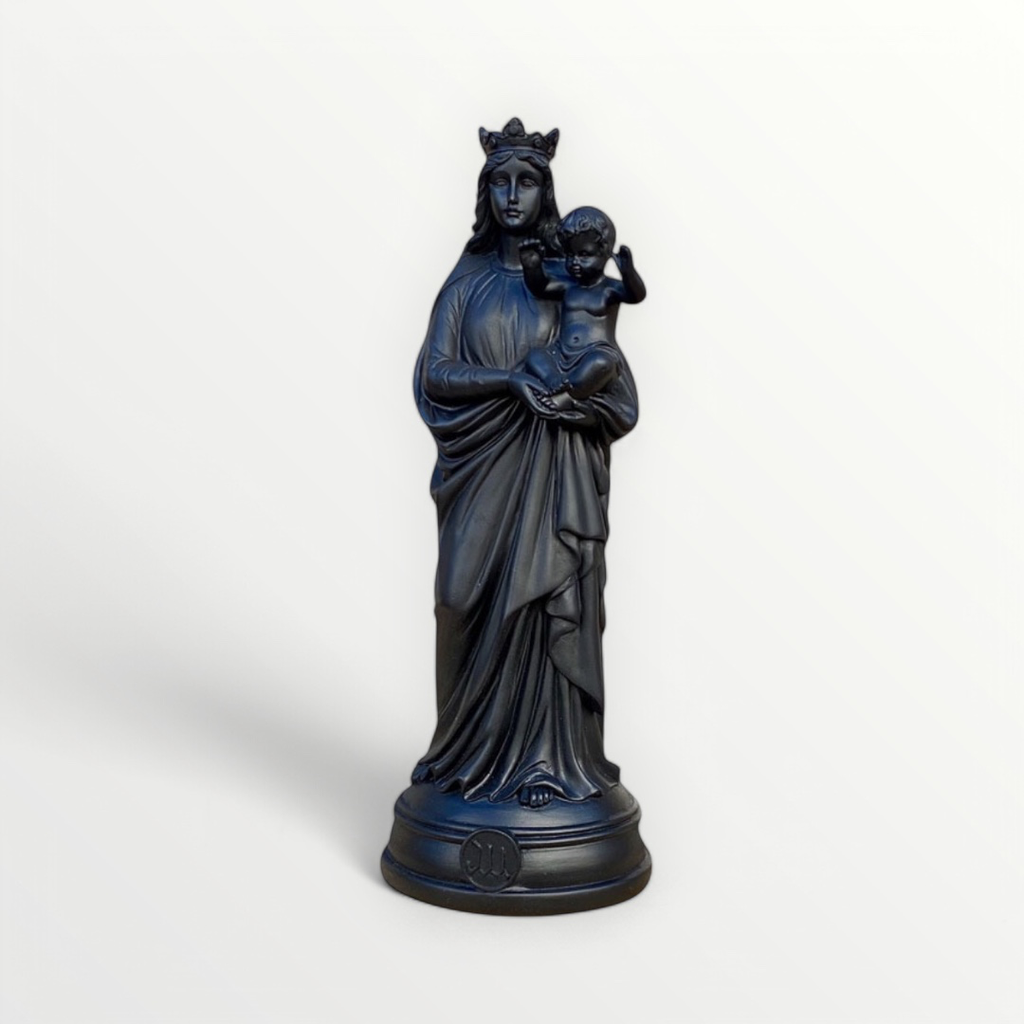 STATUETTE BONNE MERE 30CM NOIR - J'AI VU LA VIERGE