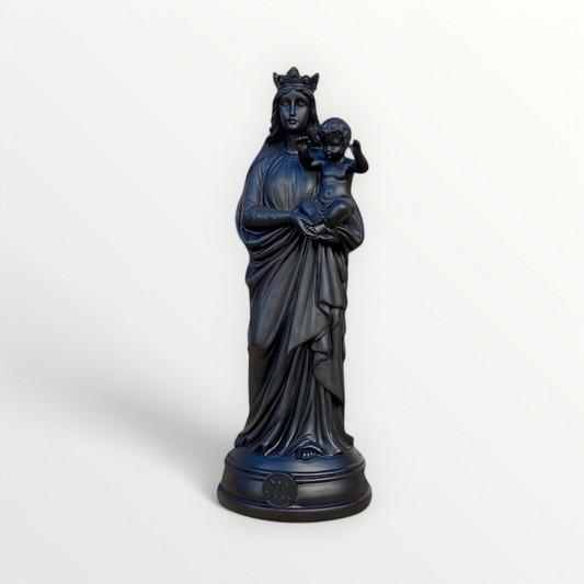 STATUETTE BONNE MERE 30CM NOIR - J'AI VU LA VIERGE